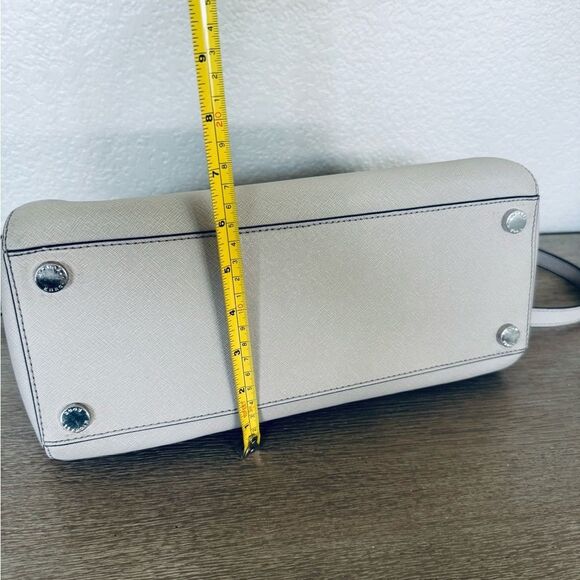 Michael Kors Gray Silver Large Crossbody Satchel Shoulder Bag Purse - Picture 8 of 8